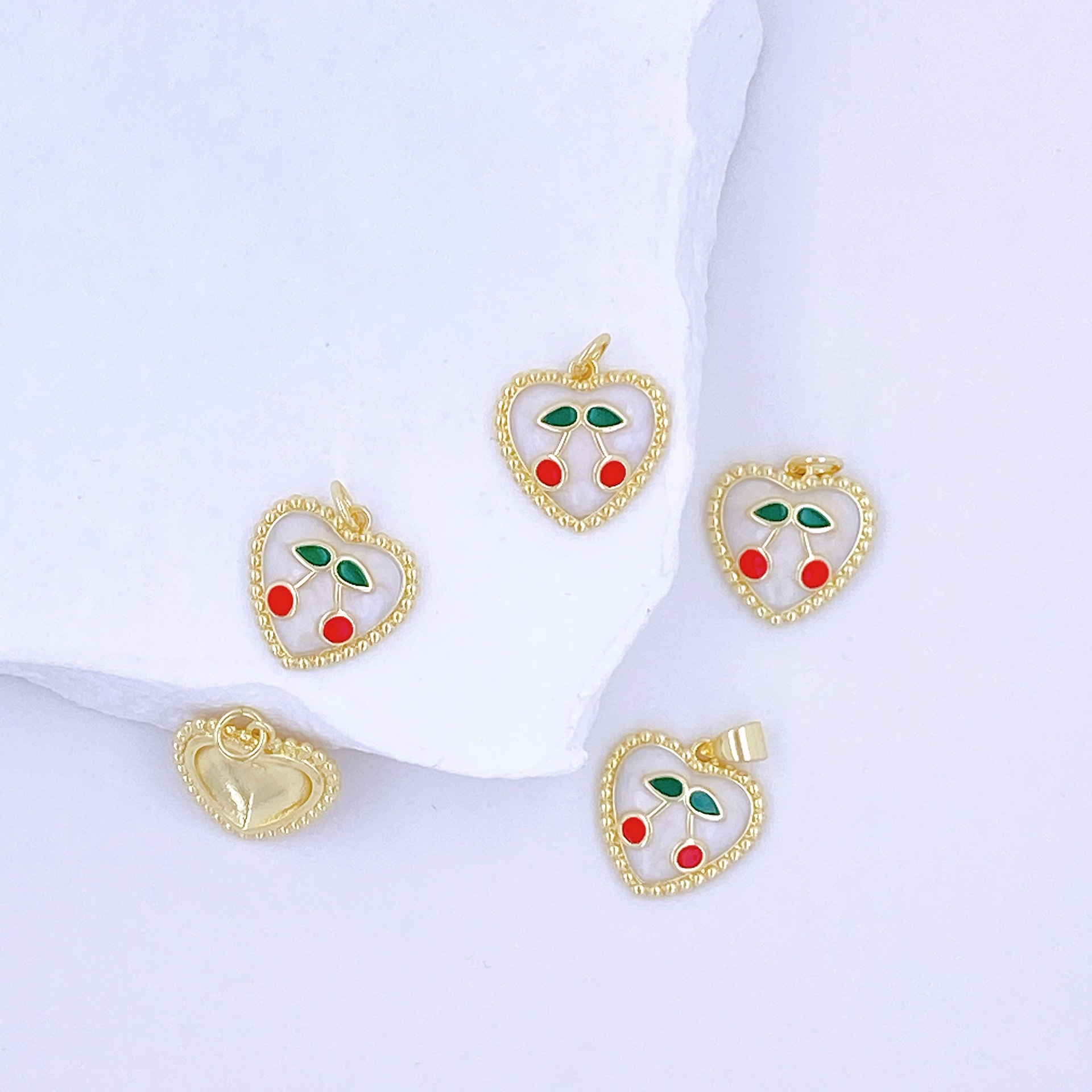 1 Piece Copper Polished Cherry Pendant display picture 7