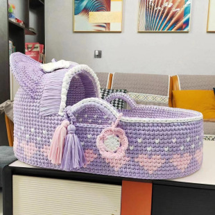 Hand-Woven Material Package Ins Cloth Thread Newborn Cradle Bed DIY Cradle Thick Wool Baby Healthy Sleep