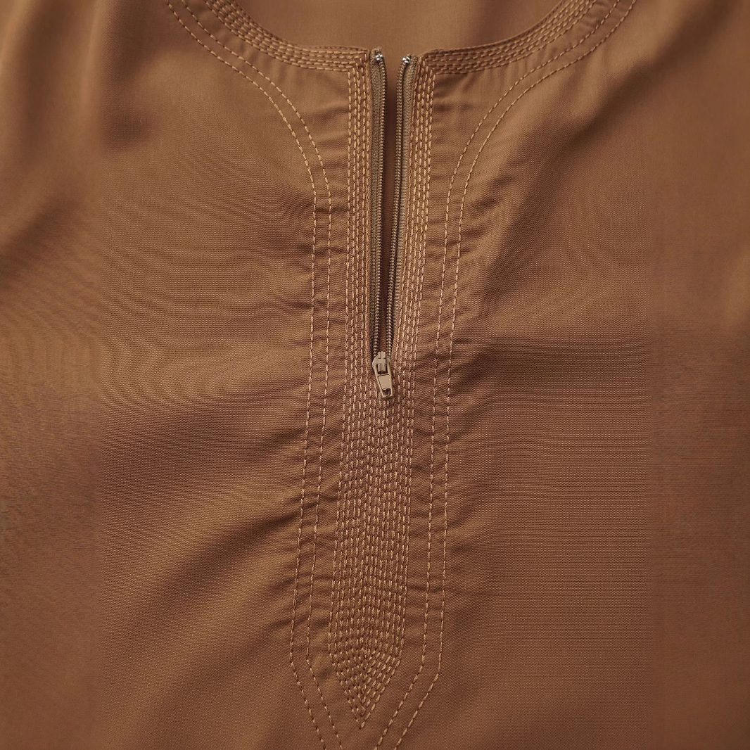 Abito musulmano uomo stile oman comodo marrone_voghion.com