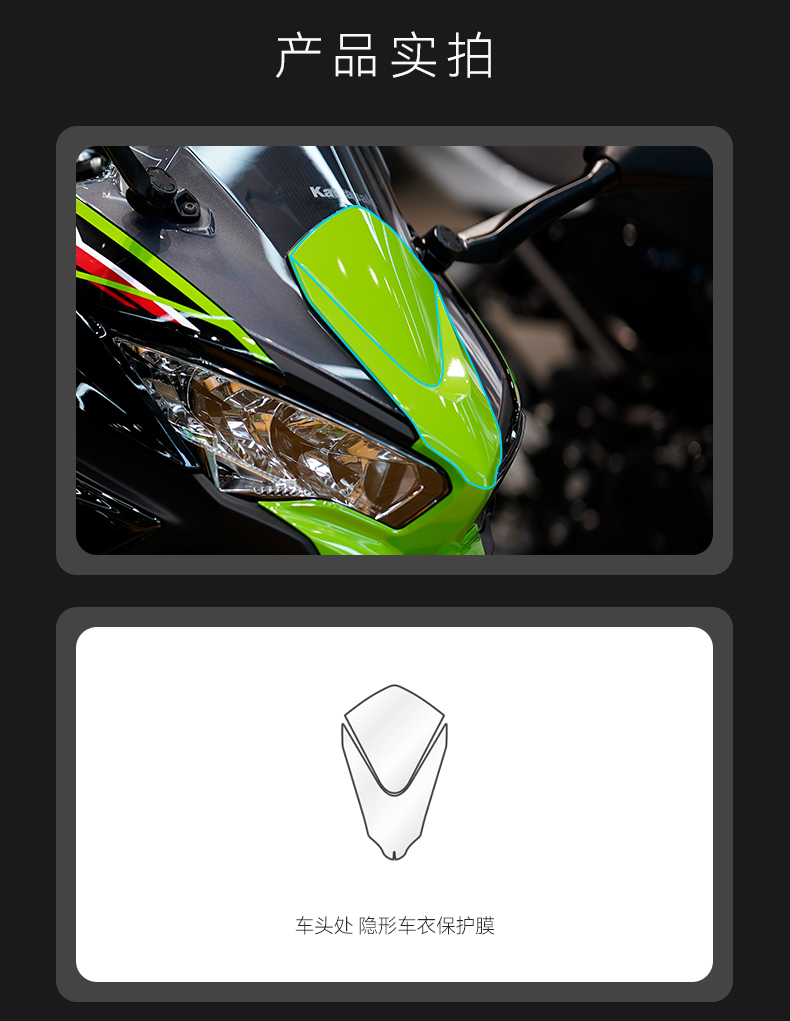Suitable for Kawasaki Ninja NINJA650: invisible car wrap, body paint protection film, transparent scratch-resistant modification accessory