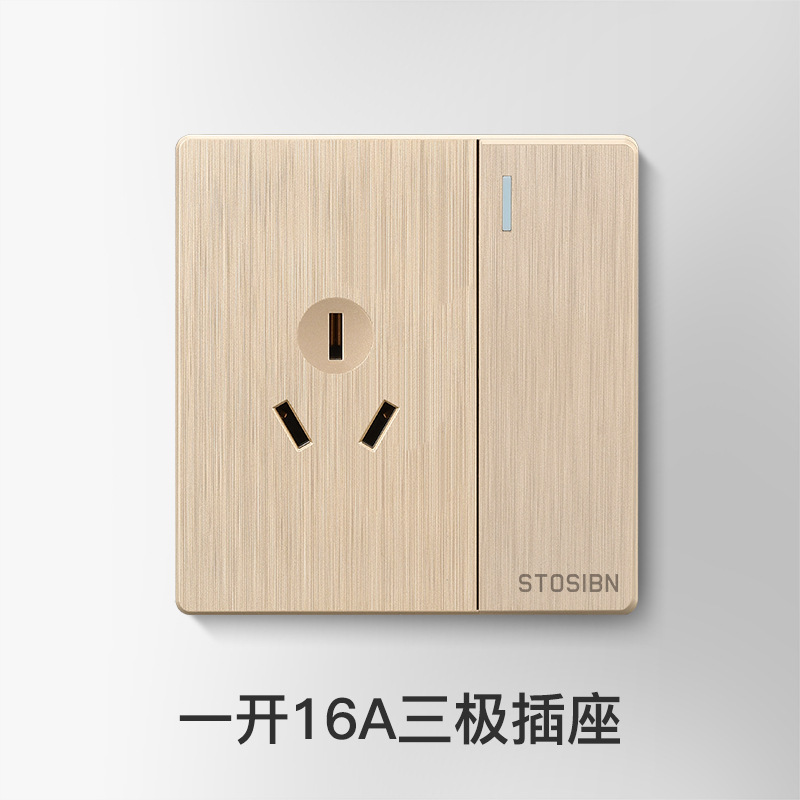 One-open single control + three-hole 16A socket