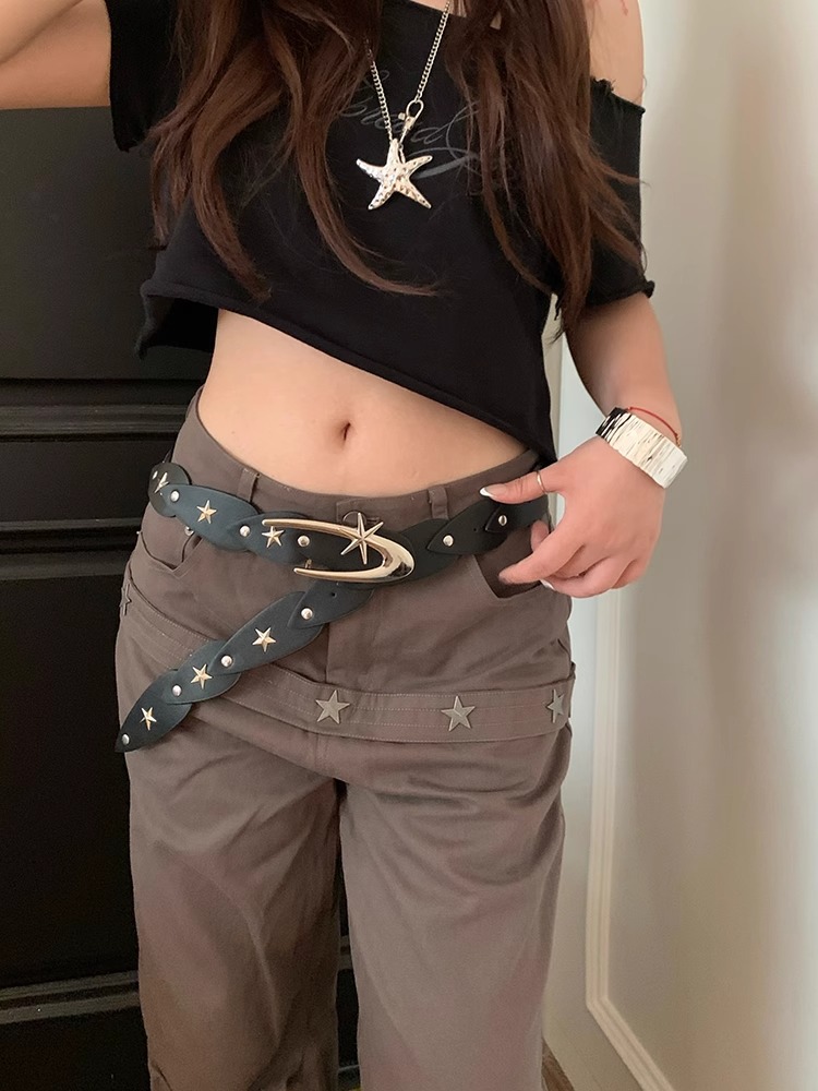 Y2k Spice Girl Star Gürtel Weibliche Nische Design Sinn Subkultur Vielseitige Taille Kette Punk Stil Taille Gürtel Zubehör_voghion.com