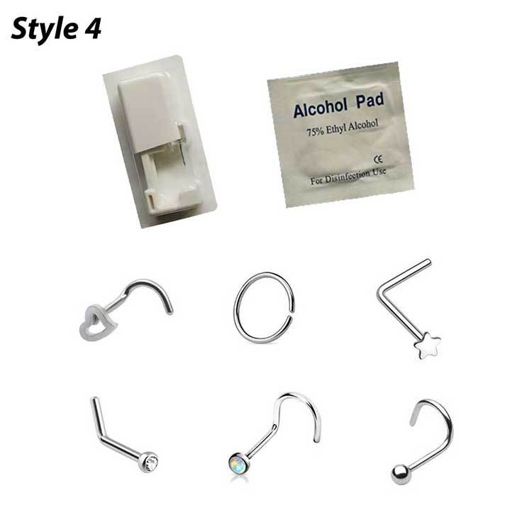 Disposable Solid Color Plastic Portable Nose Piercing Gun Tool