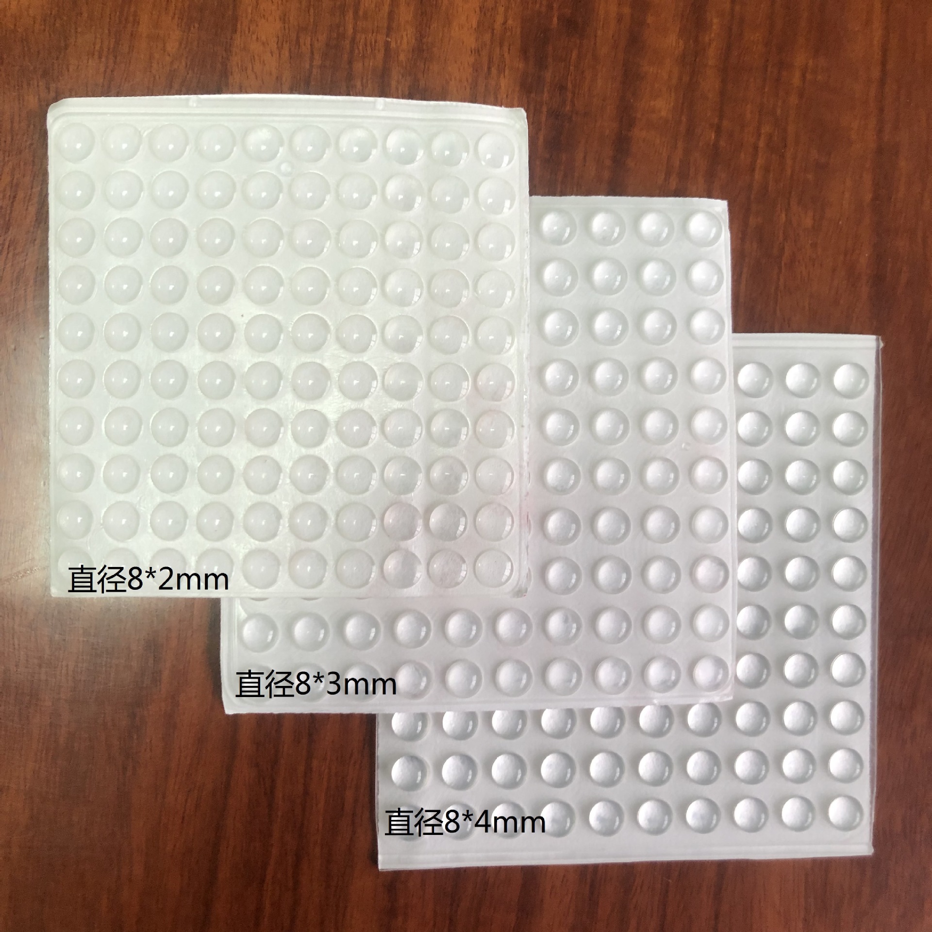 Almohadilla para pies de vidrio, granulada de silicona hemisférica, silenciador de muebles, granulada de silicona anticolisión, almohadilla para pies transparente, granulada de silicona autoadhesiva 6 diámetro 8