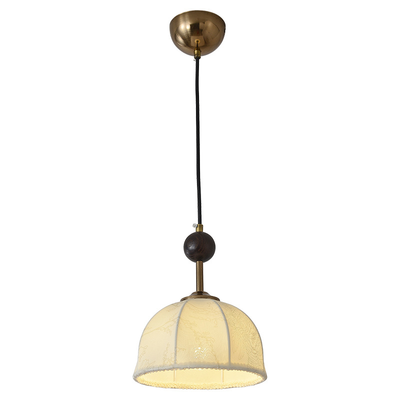 Medieval francés dormitorio principal lámpara de cabecera de cama retrógrado viento silencioso tela de madera sólida barra de habitación armario lámpara de cabina