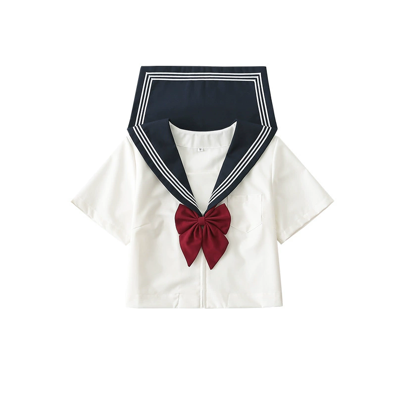 Pleated school skirt set, multiple lengths 43/65/80 cm, navy & tibetan blue, sizes S–5XL