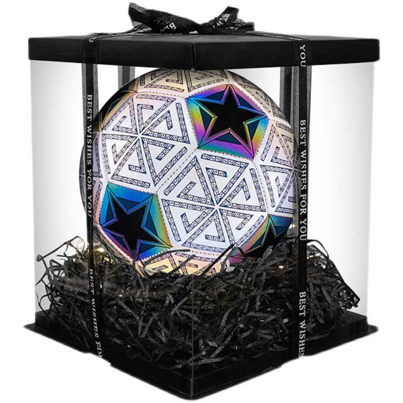 Balón de fútbol reflectante que brilla en la oscuridad n.º 5 para estudiantes de primaria y secundaria, balón de fútbol reflectante que brilla en la oscuridad n.º 4 de PU, duradero y resistente a los golpes