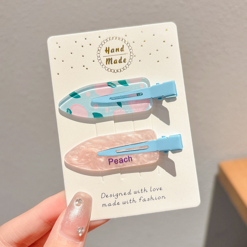 Crema ondulado punto arco clip para el cabello de la mujer adorable lateral cabello roto frisa clip de boca de pato clip para la niña clip para el cabello