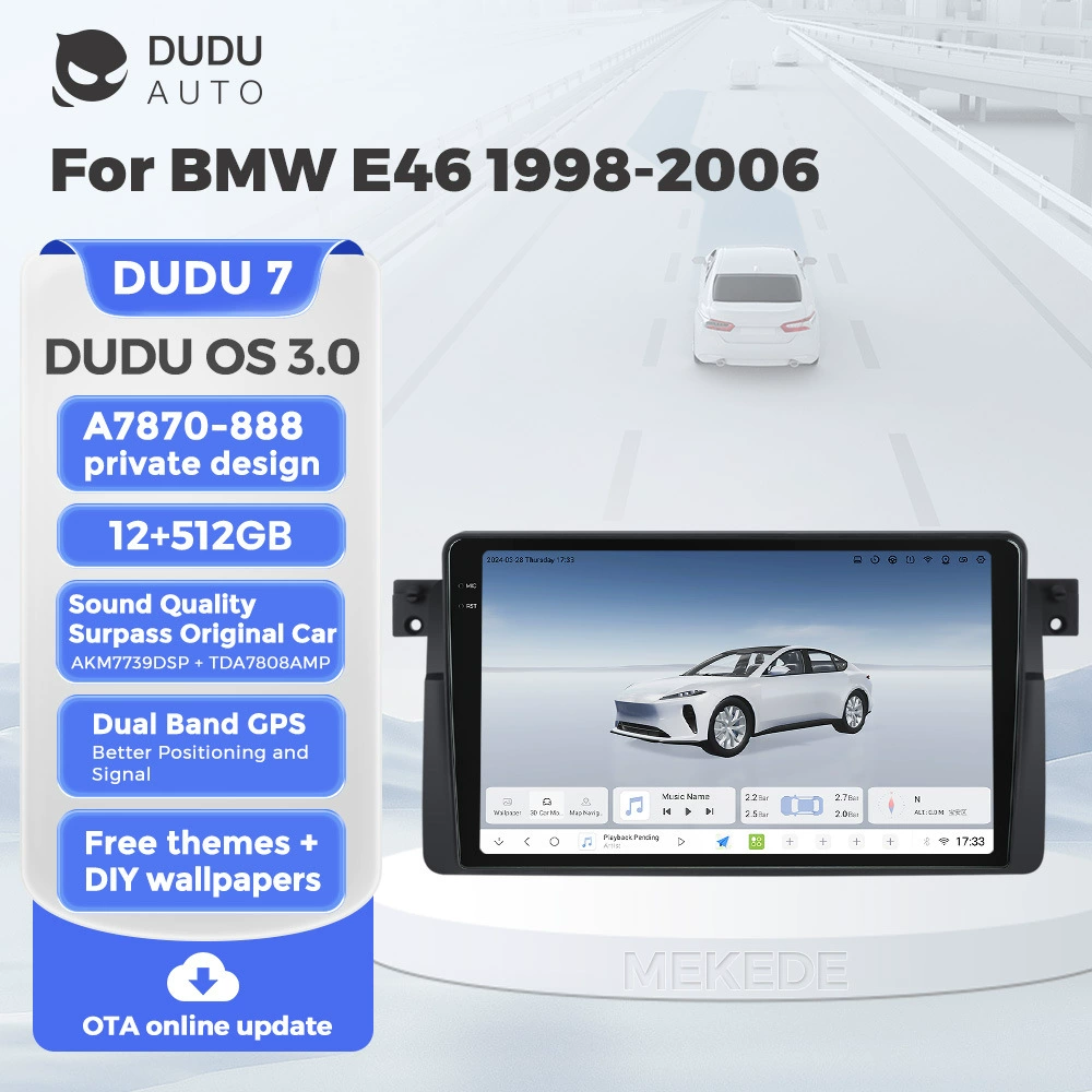Подходит для BMW E46 1998-2006 модификация Duduauto Android умный центральный дисплей навигации