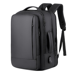 Custom Business Commuter Backpack Expandable Dual Shoulder Bag for Men Large Capacity Travel Office Backpack Waterproof Laptop Bag