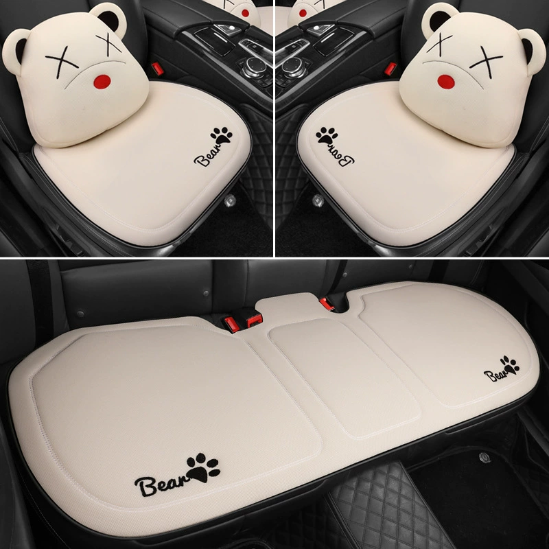 Летняя мультяшная Автомобильная подушка для сиденья Милая ледяная шелковая сотовая автокресло дышащая подушка для сиденья товары для интерьера автомобиля женские