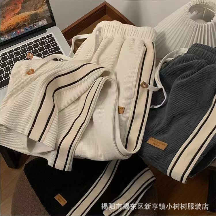 Corduroy Pants for Women Spring and Autumn Youth Loose Straight Wide-Leg Pants Trendy Girls Sports Casual Long Pants High Street Corduroy Pants for Women Spring and Autumn Youth Loose Straight Wide-Leg Pants Trendy Girls Sports Casual Long Pants High Street