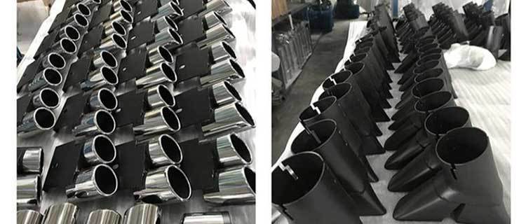 Suitable for factory direct sales Alfa square mouth tail mouth modification Alpha stainless steel car tail throat exhaust pipe