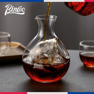 ✅ Bincoo Glass Cold Brew Coffee Pot Cooling Iced American Tasting Cup Cold Brew Pot Hand Brewing Sharing Pot Set