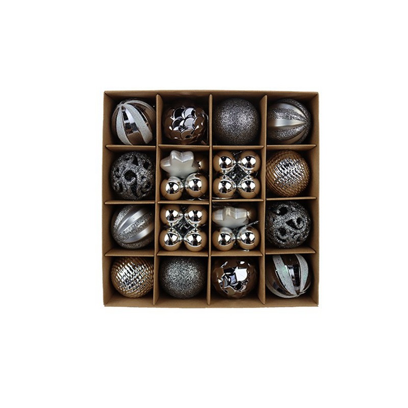 Set de bolas decorativas de Navidad en caja de regalo, colgantes para vitrina y fiestas, decoración de árbol de Navidad, comercio exterior transfronterizo