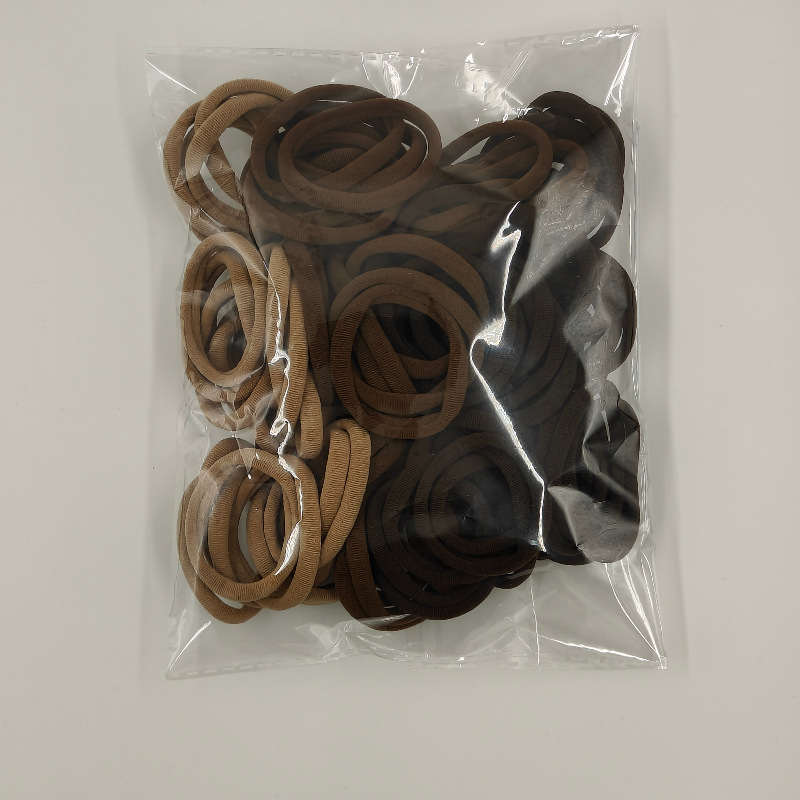 Venta directa de fábrica versión coreana 4.5 sin costuras, alta elasticidad, sin dañar el cabello, anillo de toalla para adultos, 100 anillos para el cabello, cuerda para el cabello al por mayor