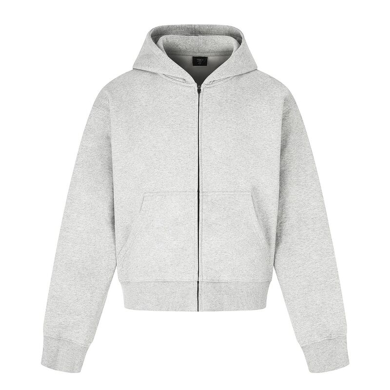 0036 American Retro Trendyy Men's and Women's High Street Version Design Pure Color Men's Zipper Short Wide Hooded Sweatshirt 0036 American Retro Trendyy Men's and Women's High Street Version Design Pure Color Men's Zipper Short Wide Hooded Sweatshirt