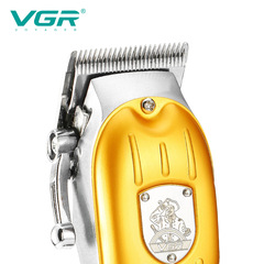 VGR092 Metal Cross-border Oil Head Haircutting Salon Swing Arm Micro Styling Hair Cutter with LCD Digital Engraving Electric Razor
