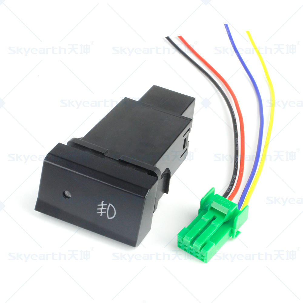 Adecuado para Hyundai Accent ZAZ modificación de posición de orificio original interruptor de luz antiniebla actualización de interruptor de modificación de automóvil de 12V