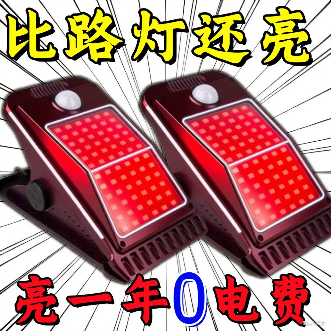 2025 New Solar Lighting Lamp for Courtyard, Outdoor, Home, Rural Areas, Yard Light That Automatically Lights up after Dark