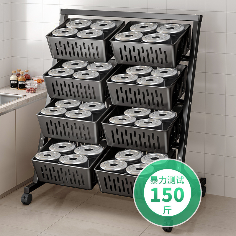 Cesta de cocina estante de almacenamiento de alimentos multicapa carro doméstico de almacenamiento de bocadillos estante de almacenamiento de frutas y verduras