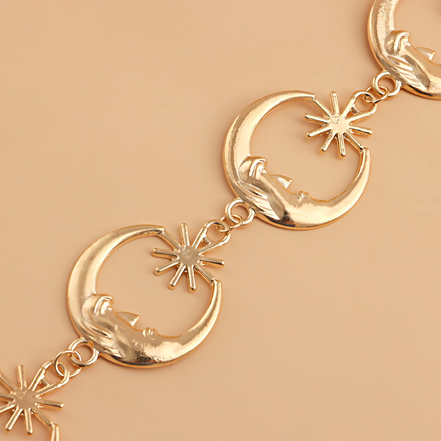 Fashion Moon Metal Plating Waist Chain