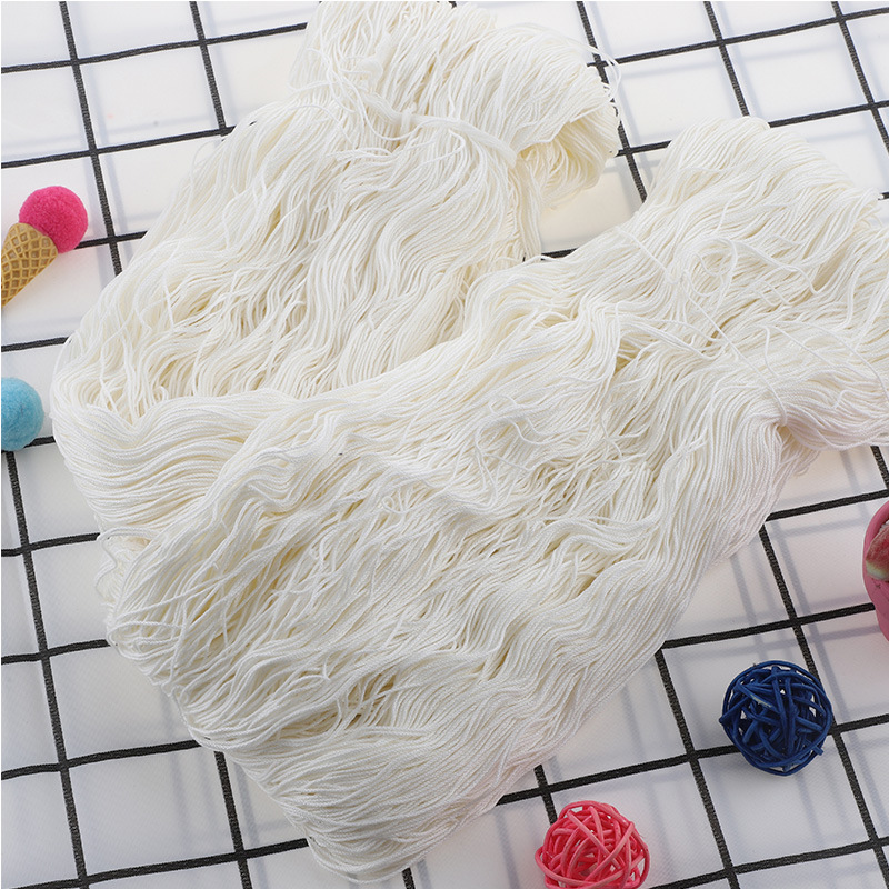 3.4N/1丝光棉带子纱长绒棉烧毛丝光圆心带钩编帽子纱辅料用纱