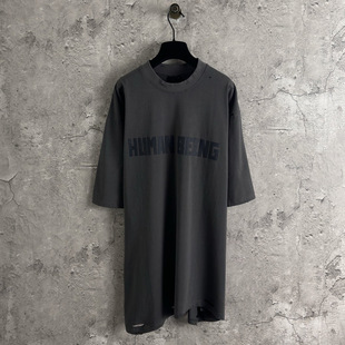 Correct Version of High-Quality B Brand 25Ss New Art Ghost Crack Print Distressed Short-Sleeved T-Shirt for Men and Women 2