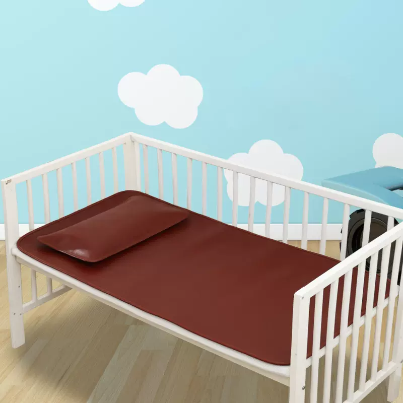 婴儿席头层水牛皮凉席A类母婴级真皮舒适透气牛皮床垫可