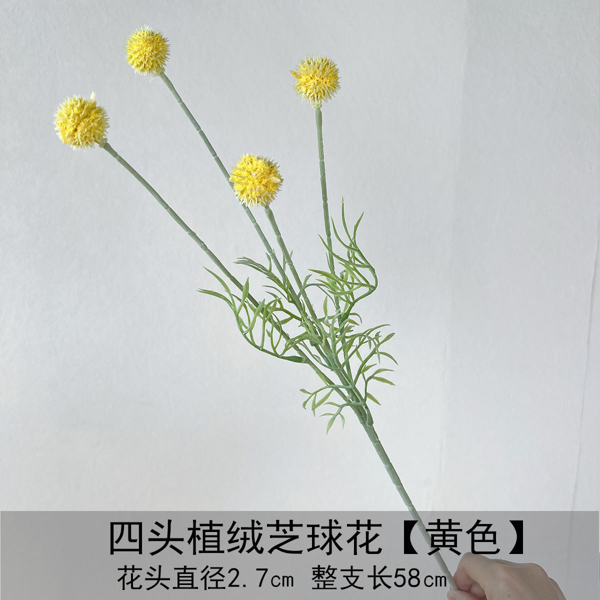 네 개의 머리가 있는 무리진 모래꽃 - 노란색