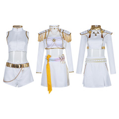 猎魔女团cosplay服 K-POP韩国女团鲁米白色打打歌服舞台演出cos服
