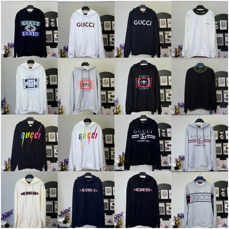 Cross-Border Ceiling Gu Gujia Correct Version New Letter Series Printed Loose Hooded Long-Sleeved Sweatshirt