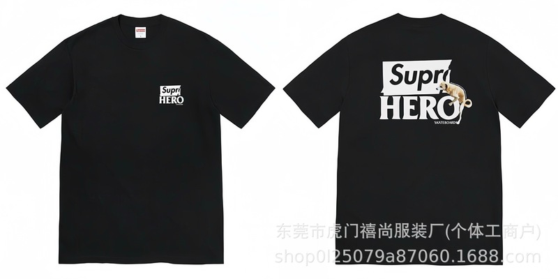 25ss美潮Supreme男女兼用ゆったりカジュアル半袖プリントレターTシャツ、ワンピース発送、純綿半袖|undefined