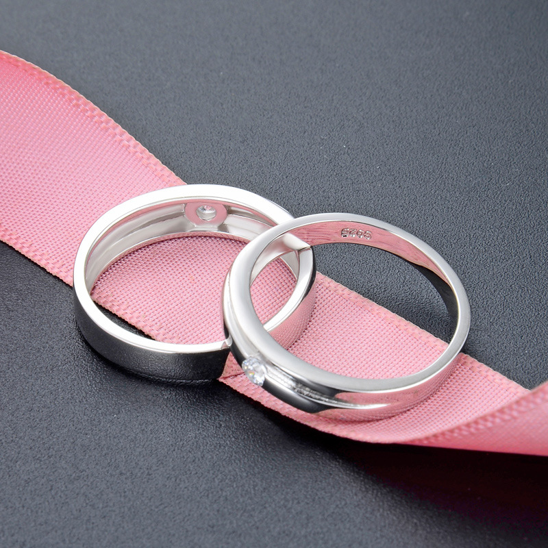 925 pareja de plata esterlina anillo un par de hombres y mujeres anillo nicho diseño alto sentido 520 Día de San Valentín regalo para novia