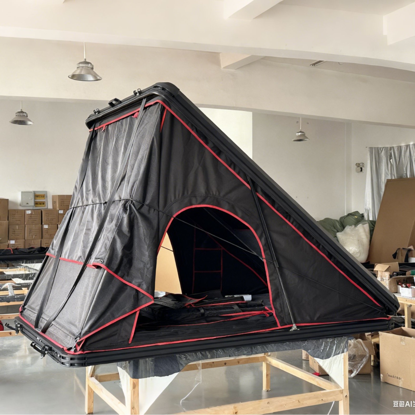Carpa de techo automática de aleación de aluminio auto-conductora al aire libre RV plegable a prueba de agua camping viaje