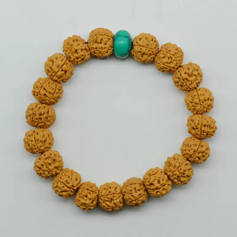 印尼小金刚菩提子+仿绿松石  单圈 品质 同树籽金刚菩提 盘玩手串