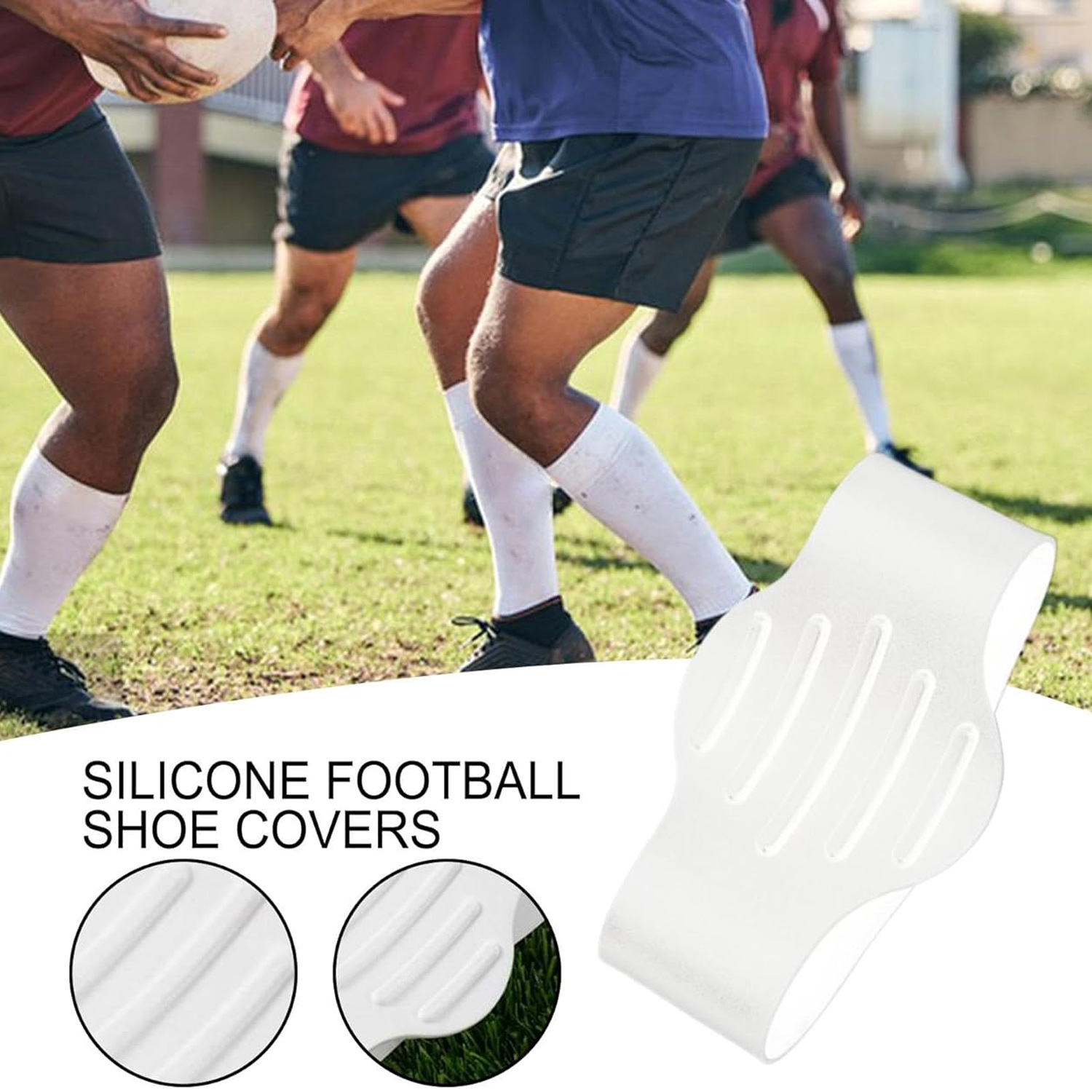 Verbesserte Silikon-Überschuhe für Männer und Frauen mit rutschfestem Fußschutz-Trainingsgürtel, weicher, rutschfester und rutschfester Sport-Schnürsenkel-Befestigungsabdeckung_voghion.com