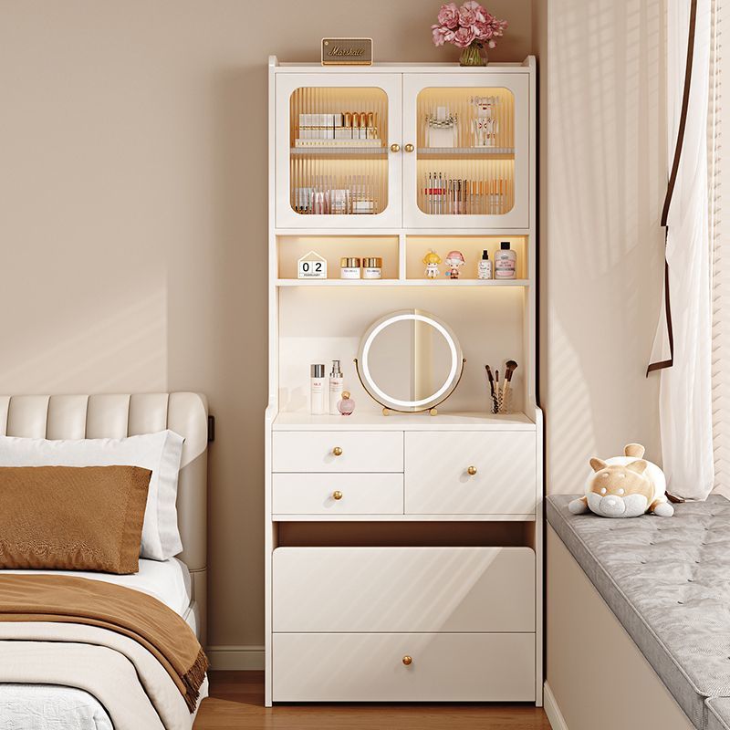Solid Wood Dressing Table, Small Bedroom Home Dressing Table, Integrated Dressing Table, Modern Simple Dressing Cabinet