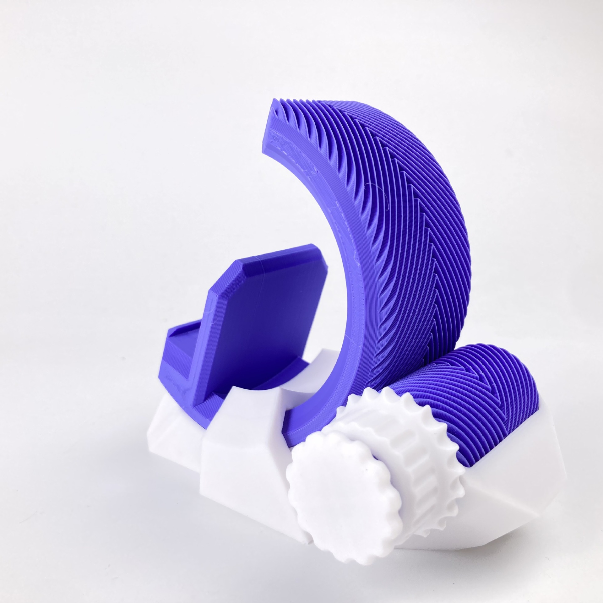 Transfronteriza explosión impresa en 3D Gear Phone Stand Herringbone Gear Phone Stand