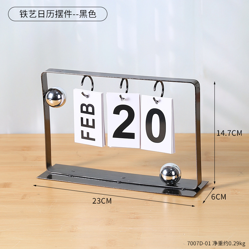 Madera Flip calendario escritorio creativo personalizado escritorio calendario hogar escritorio calendario joyería simple decoración decorativa de la tabla