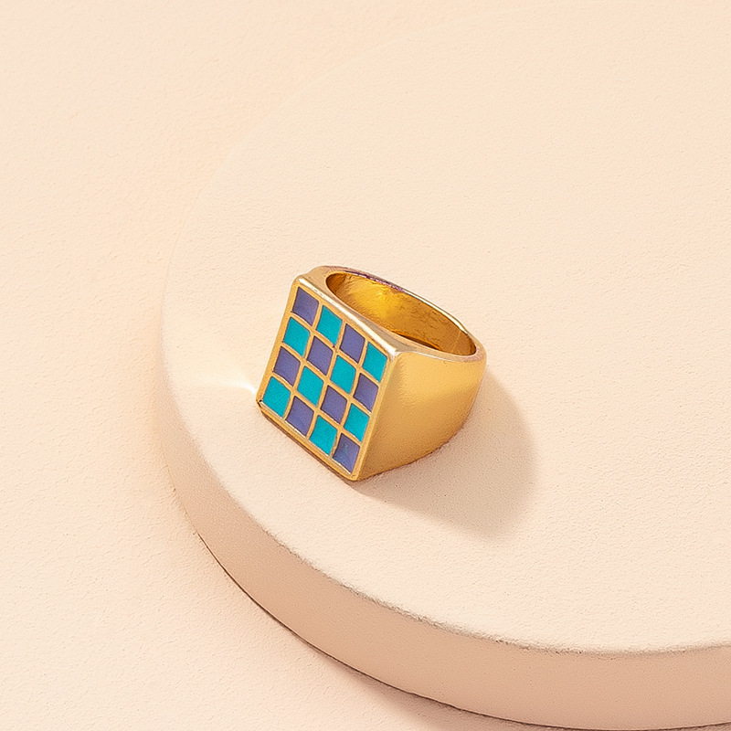 wholesale jewelry retro alloy stripe dripping ring Nihaojewelry