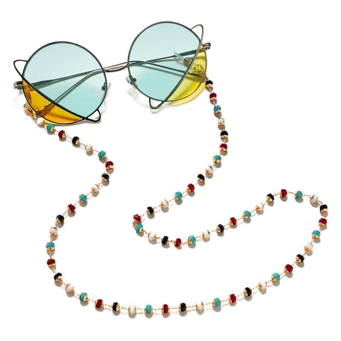 Simple Pearl mask chain multi-purpose anti-lost European and American fashion jewelry lanyard necklace color love glasses chain