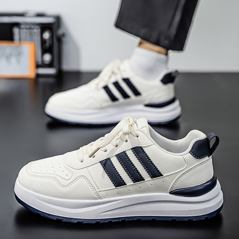 Zapatillas deportivas de hombre para primavera, transpirables, de suela gruesa, informales, ligeras, 2026, nuevas, versátiles, blancas