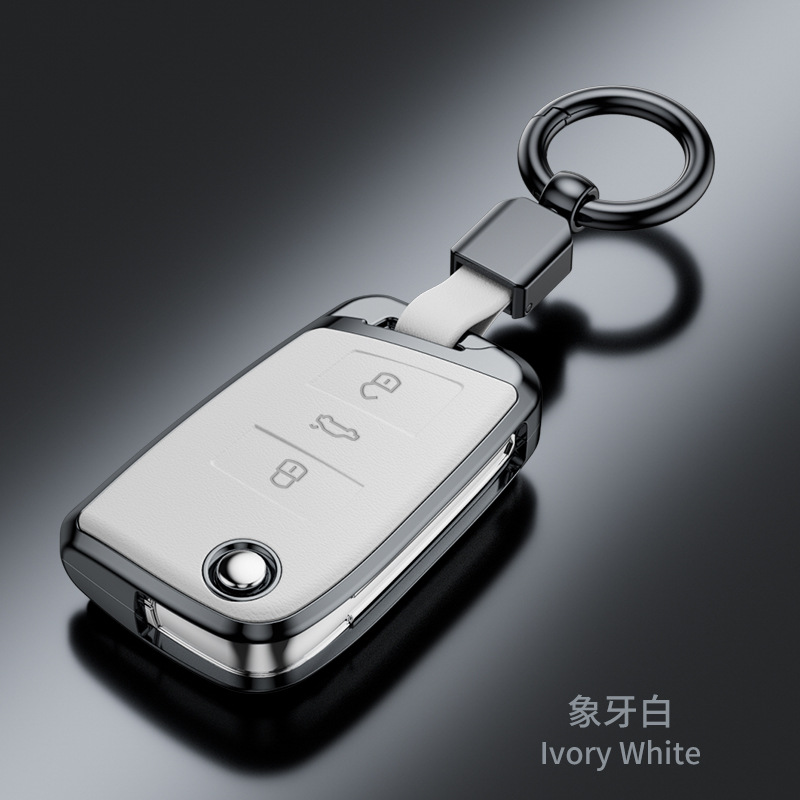SuitabLe for VoLkswagen Sagitar Tiguan L Lavida Santana Bora Tanyue Passat Nappa Pattern FashionabLe Key Cover