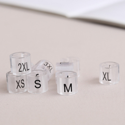 塑料衣架尺码扣印字清晰裤子服装店专用尺码圈环标粒夹厂家|ru