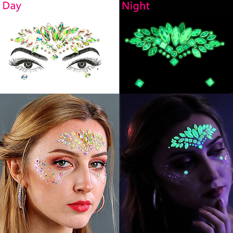 Cross-Border Luminous Diamond Face Stickers Masquerade Party Halloween Luminous Gemstone Diamond Face Stickers Tattoo Stickers Diamonds Cross-Border Luminous Diamond Face Stickers Masquerade Party Halloween Luminous Gemstone Diamond Face Stickers Tattoo Stickers Diamonds