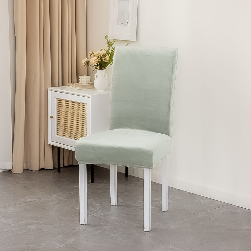 Nuevo producto Silver Fox Velvet Swan Franela Elástico Hogar Hotel Silla ParsonsChair Funda para silla de conferencia Funda para silla