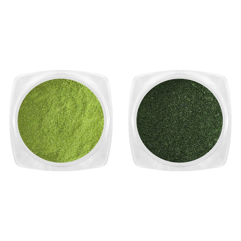 Popular en línea popular verde espejo mágico Rosa verde manzana verde espejo harina verano fresco uñas brillo al por mayor