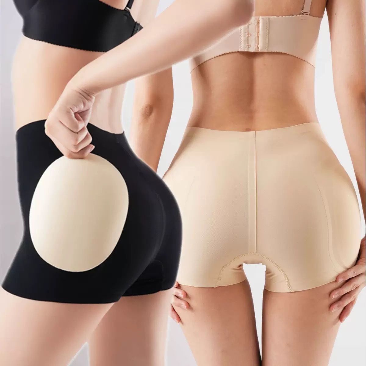 Women's hip-enhancing seamless tummy control underwear, butt-lifting safety pants, summer thin butt-lifting panties