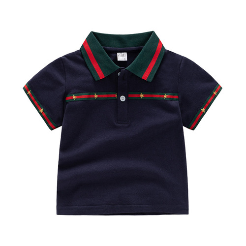 Children's Summer POLO Shirts Short Sleeve T-shirts for Toddlers, Unisex Solid Color Stylish Casual Boys' and Girls' Sports Clothing Short Sleeve